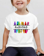 Colorful Crayon Custom Kid Cotton Tee Swiftsoul