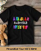 Colorful Crayon Custom Kid Cotton Tee Swiftsoul