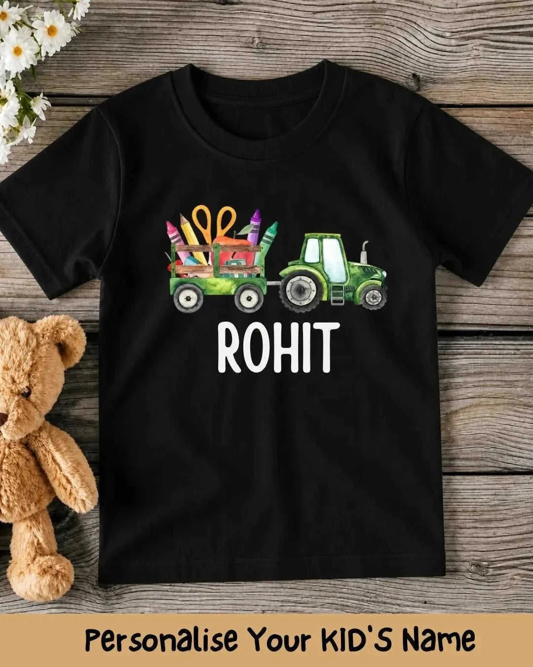 Colorful Crayon Custom Kid Cotton Tee Swiftsoul
