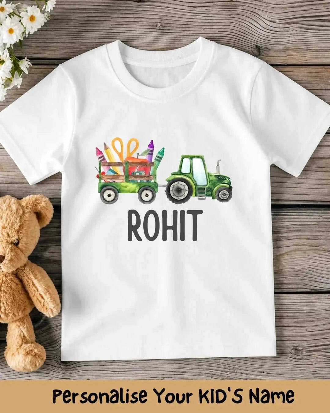 Colorful Crayon Custom Kid Cotton Tee Swiftsoul