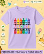 Colorful Crayon Custom Kid Cotton Tshirt Swiftsoul