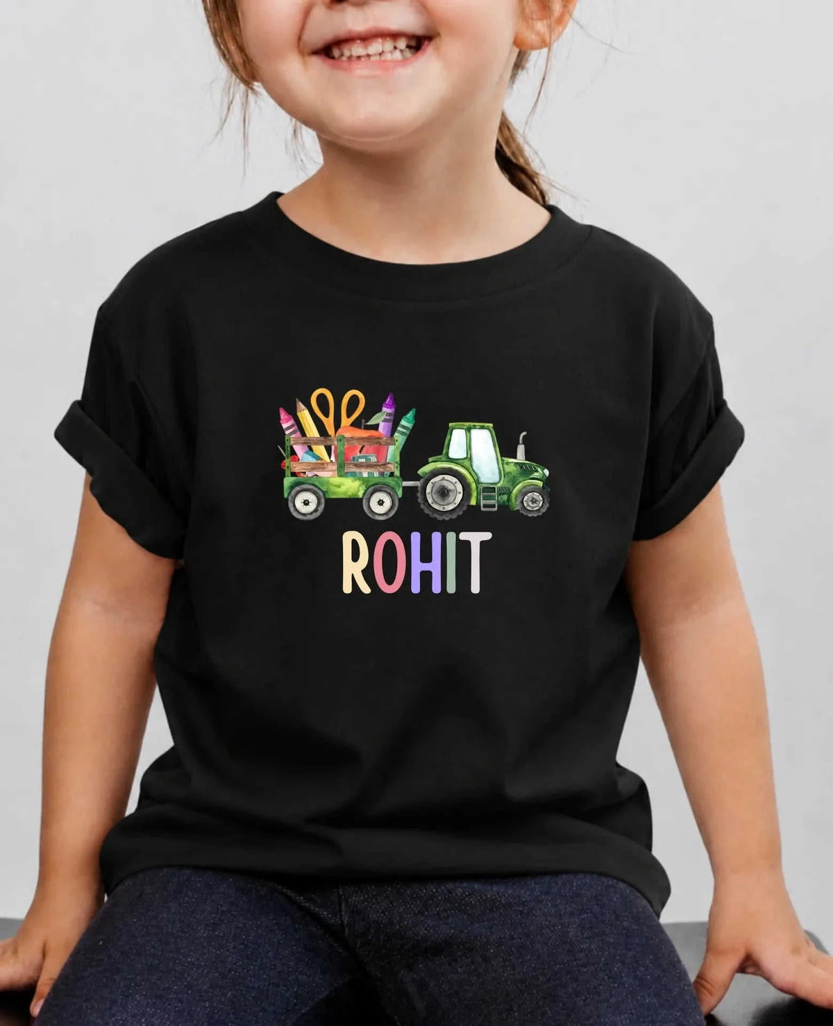 Colorful Crayon Custom Kid Cotton Tshirt Swiftsoul