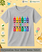 Colorful Crayon Custom Kid Cotton Tshirt Swiftsoul
