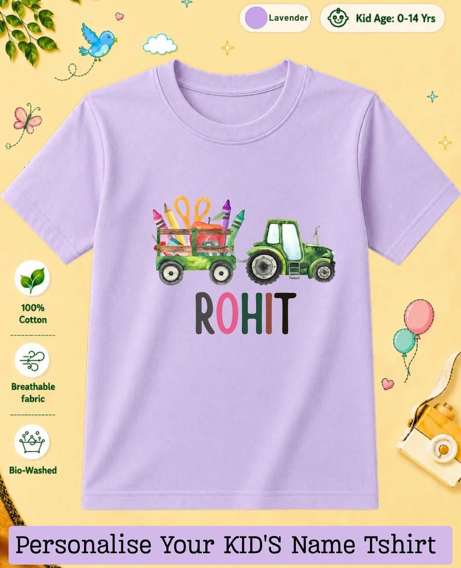Colorful Crayon Custom Kid Cotton Tshirt Swiftsoul