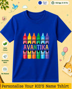Colorful Crayon Custom Kid Cotton Tshirt Swiftsoul