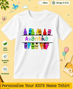 Colorful Crayon Custom Kid Cotton Tshirt Swiftsoul