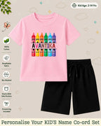 Colorful Crayon Custom Kid's Co-ord Set Swiftsoul