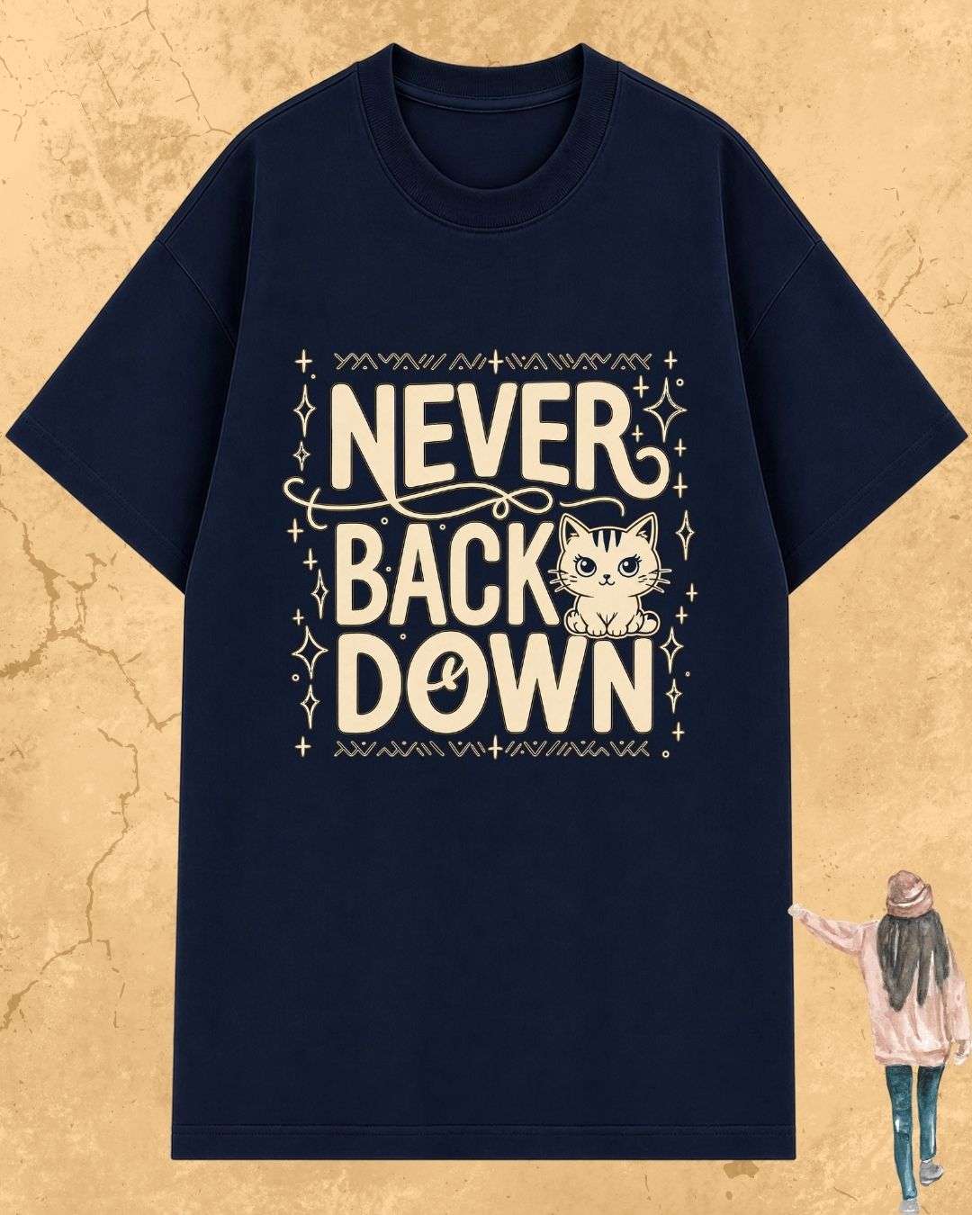 Cool Meow Girl Vibes Cotton Tee Billien LLC 