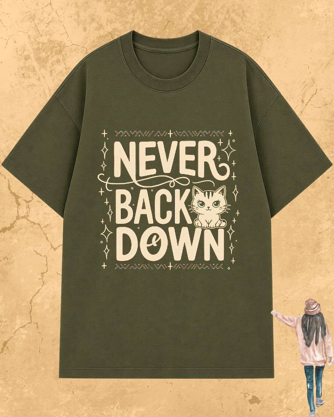 Cool Meow Girl Vibes Cotton Tee Billien LLC 