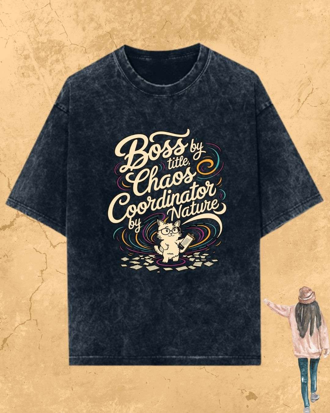 Cool Meow Girl Vibes Cotton Tee Billien LLC 