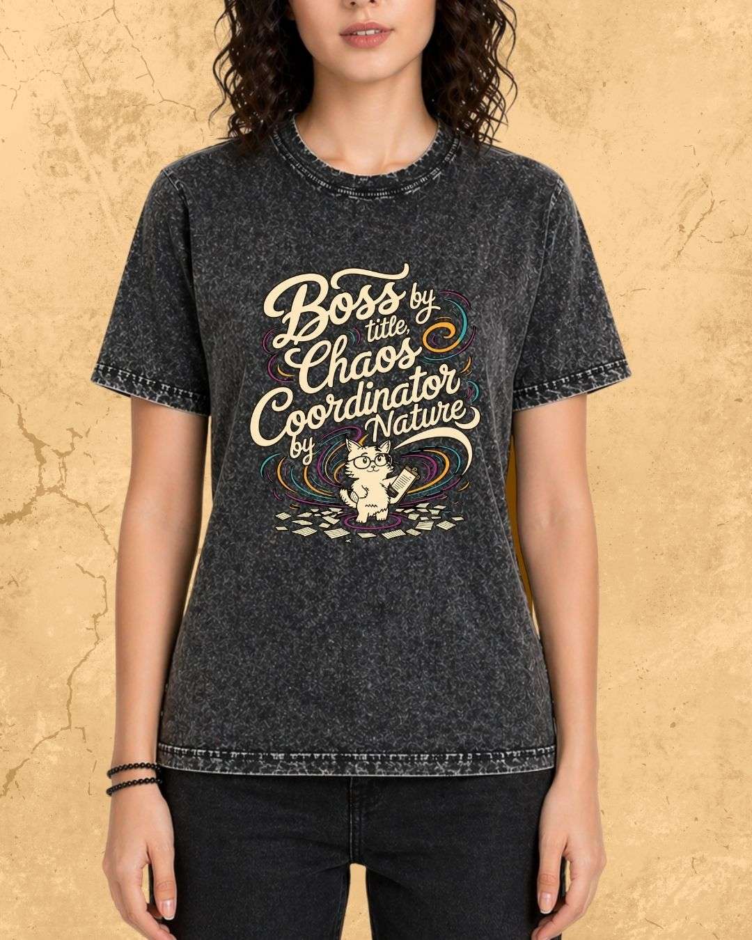 Cool Meow Girl Vibes Cotton Tee Billien LLC 