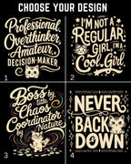 Cool Meow Girl Vibes Cotton Tee Billien LLC 