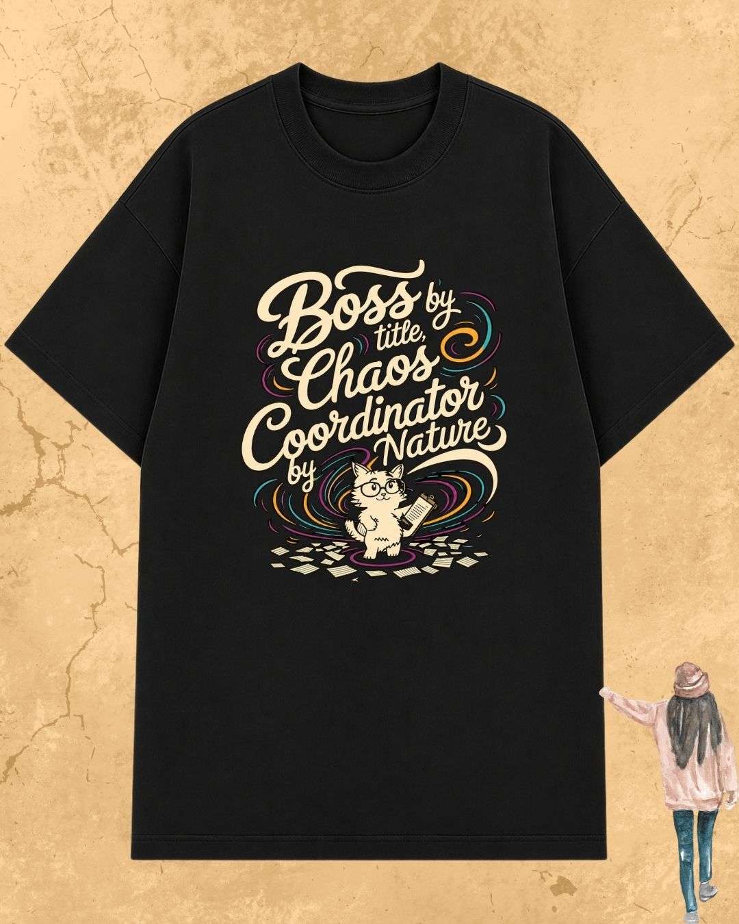 Cool Meow Girl Vibes Cotton Tee Billien LLC 