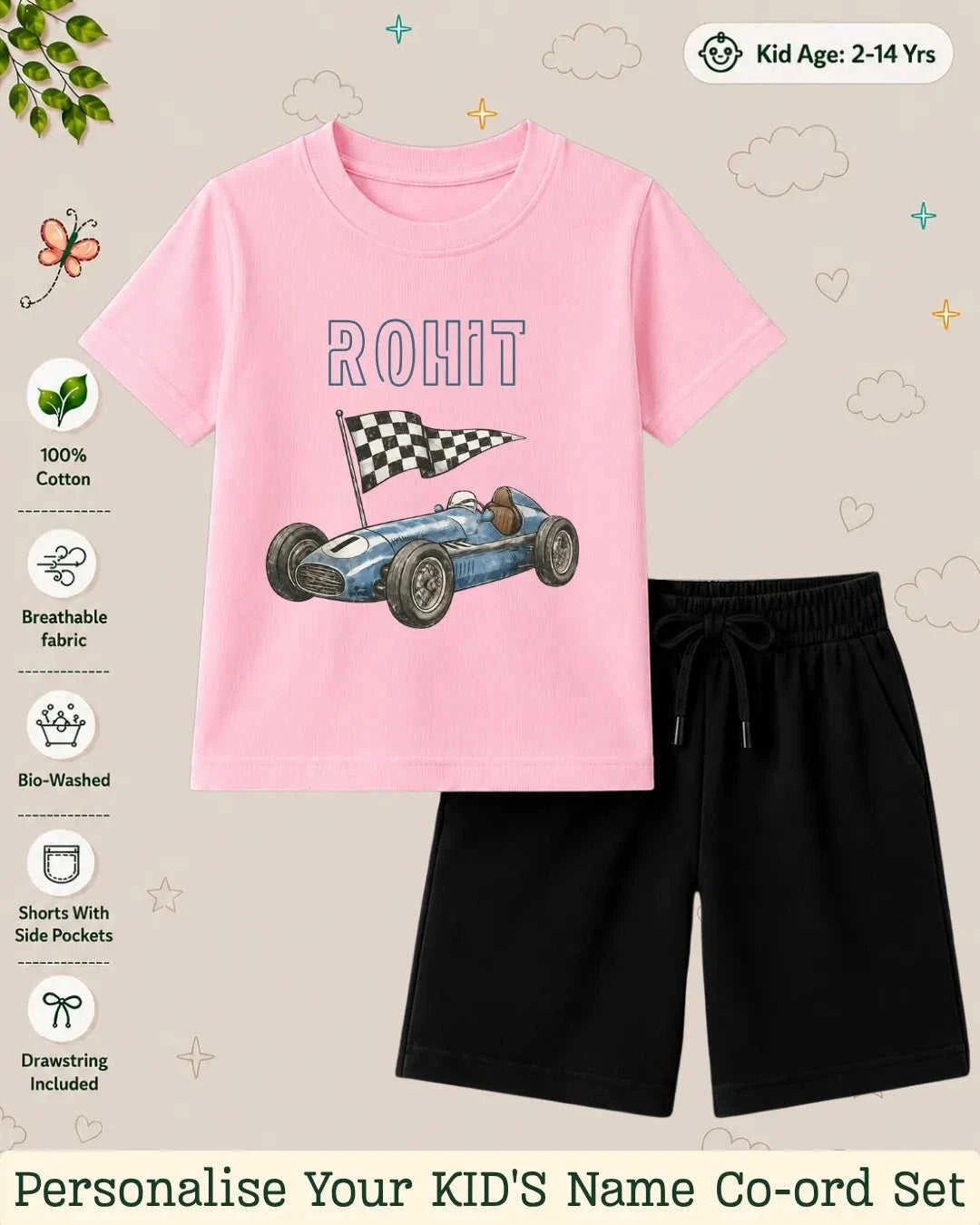Custom Kid Co-ord Set Swiftsoul