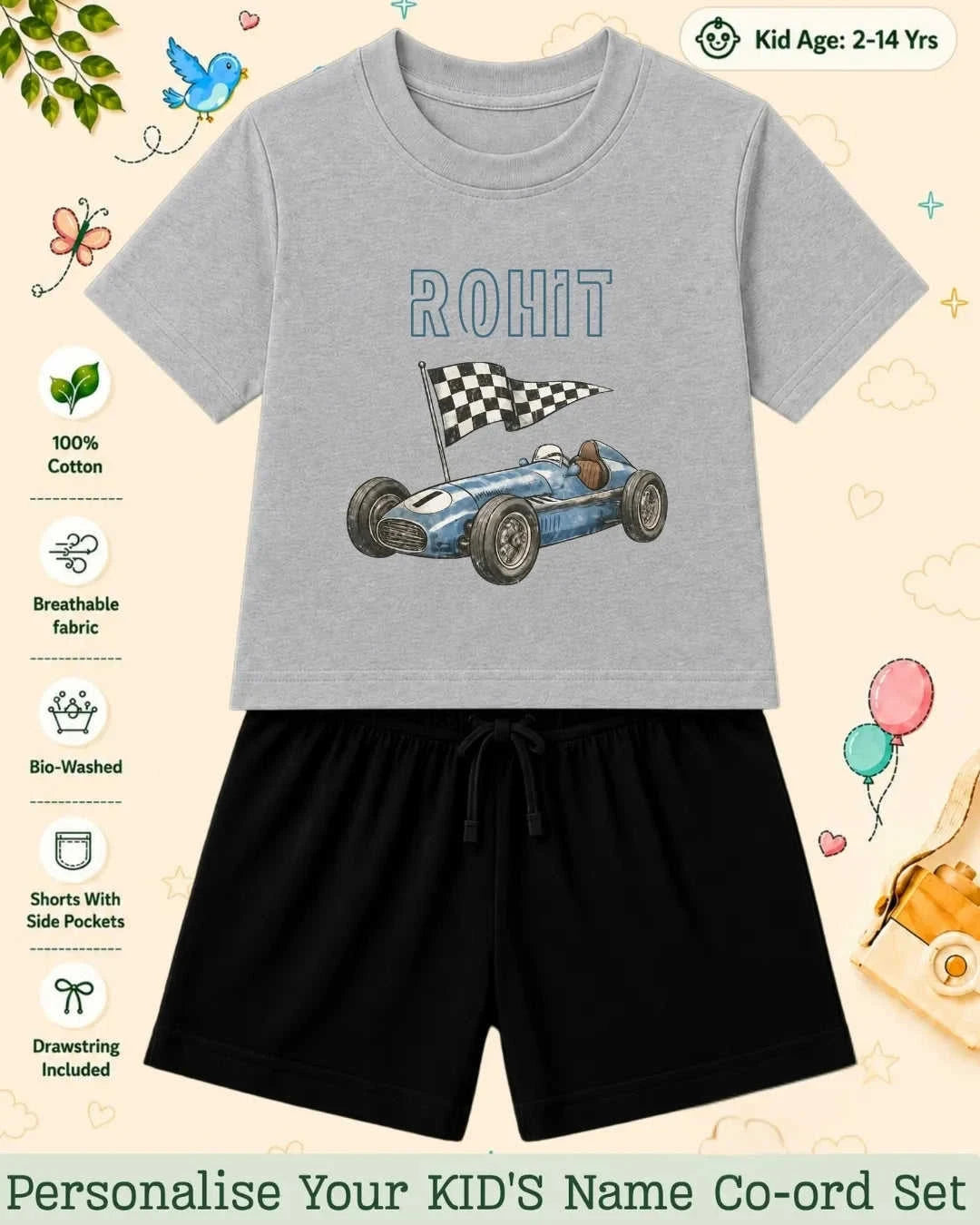 Custom Kid Co-ord Set Swiftsoul