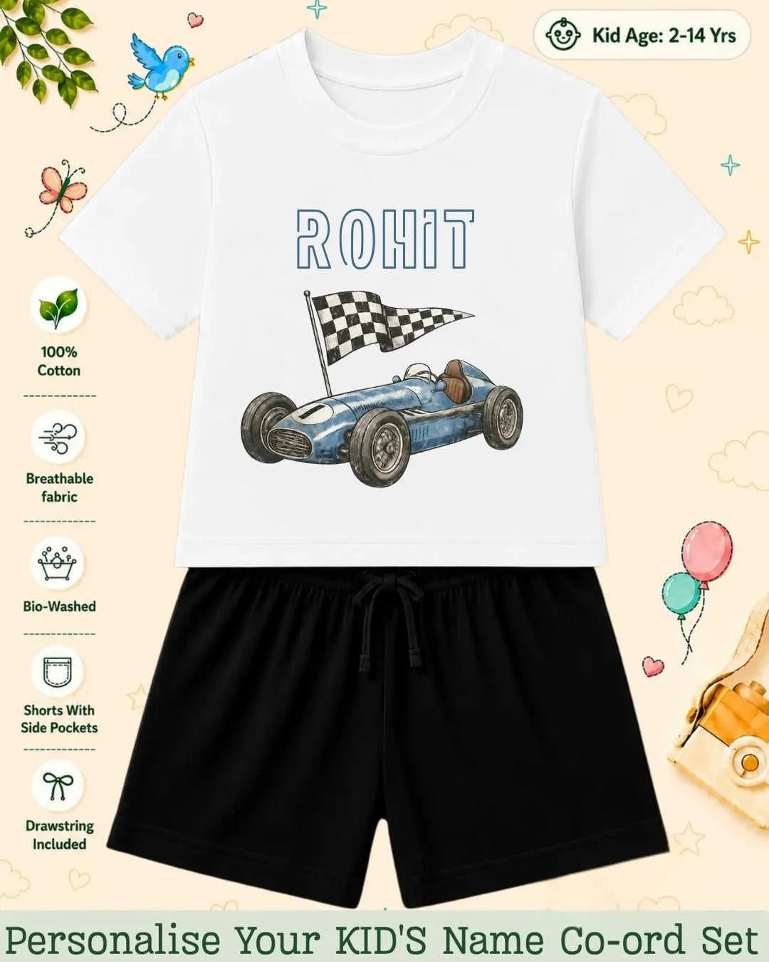 Custom Kid Co-ord Set Swiftsoul