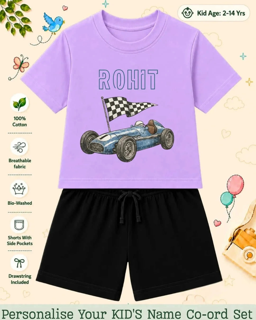 Custom Kid Co-ord Set Swiftsoul