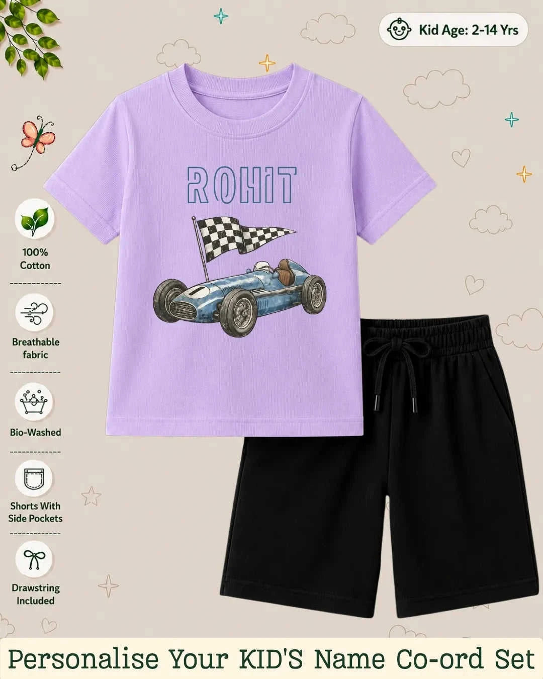 Custom Kid Co-ord Set Swiftsoul