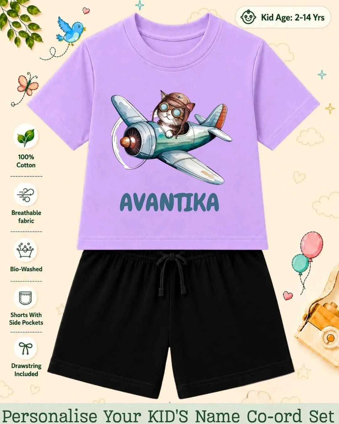 Custom Kid Co-ord Set Swiftsoul