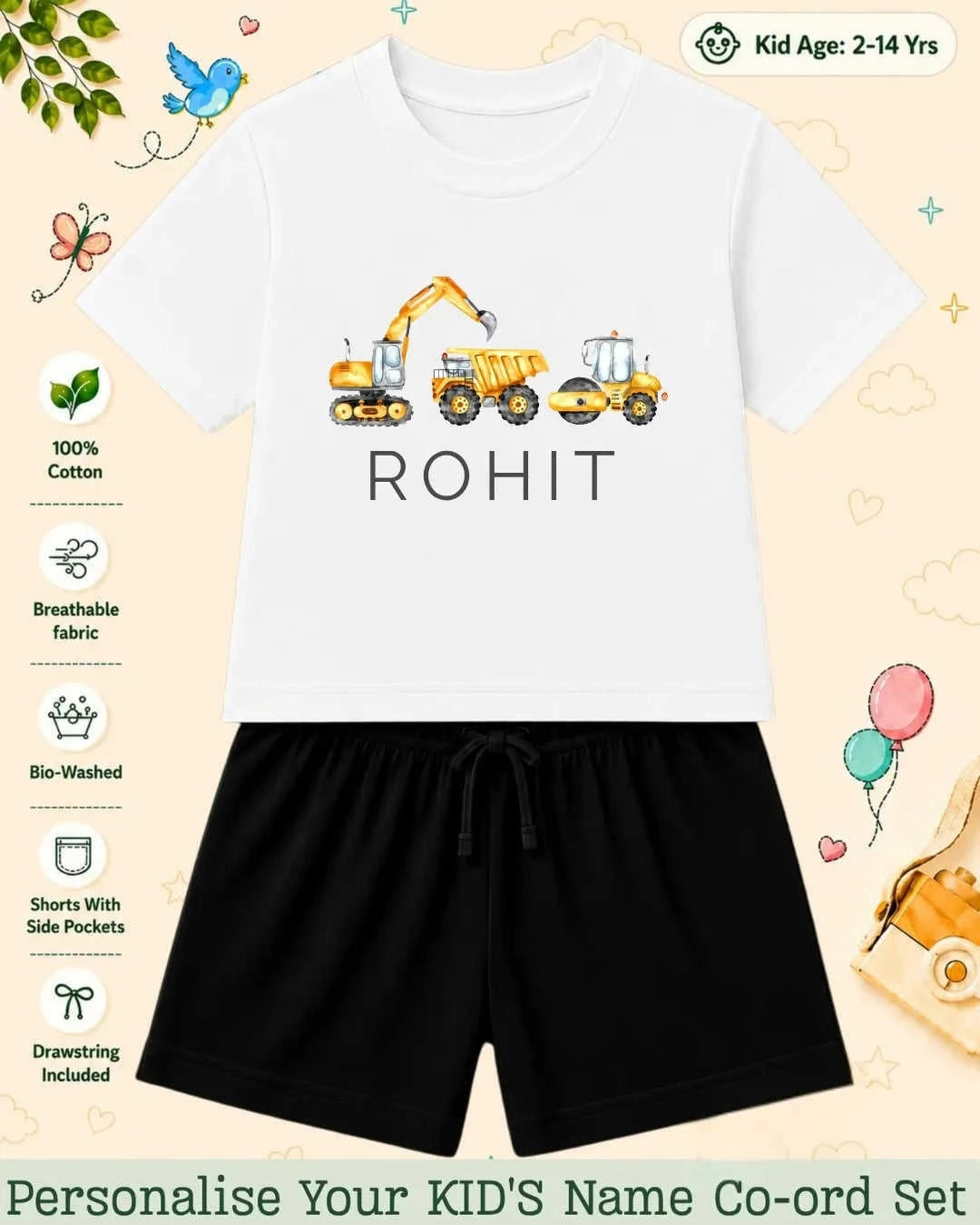 Custom Kid Co-ord Set Swiftsoul