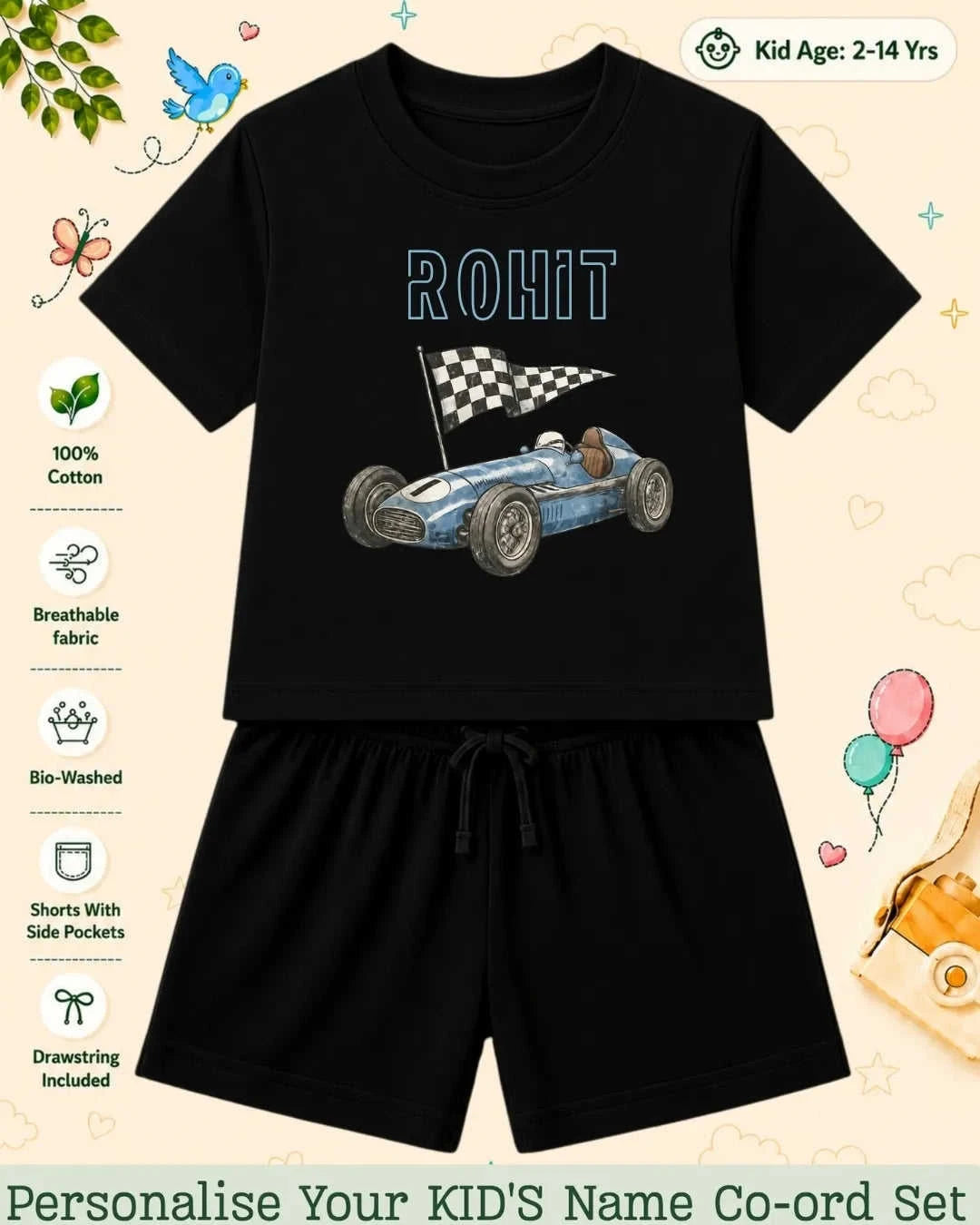 Custom Kid Co-ord Set Swiftsoul