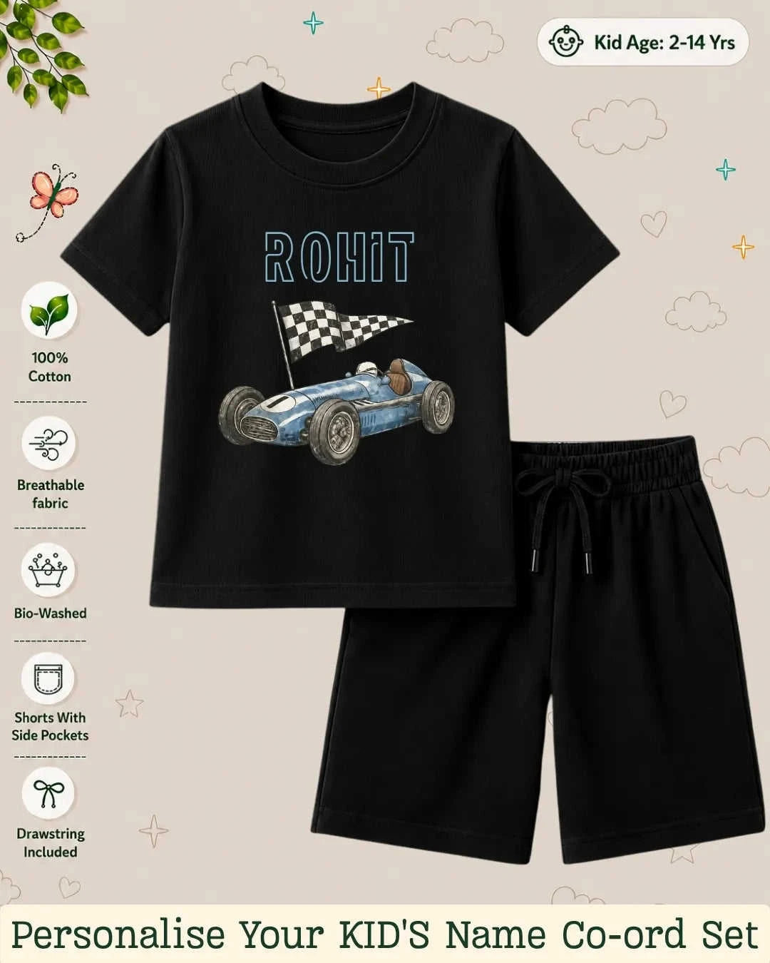 Custom Kid Co-ord Set Swiftsoul
