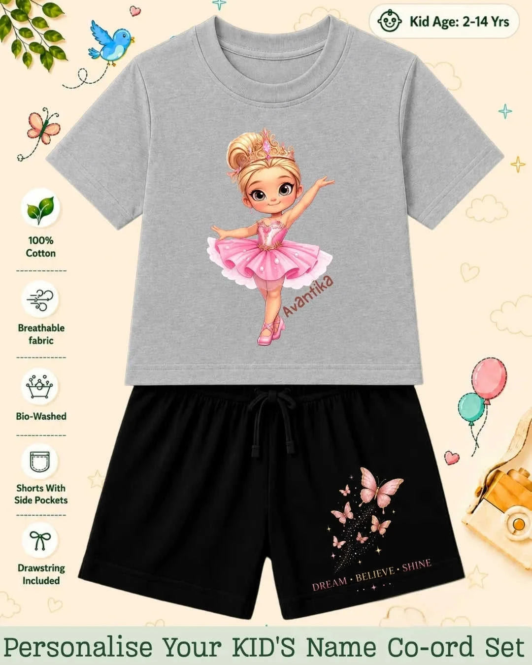 Custom Kid's Co-ord Set Swiftsoul