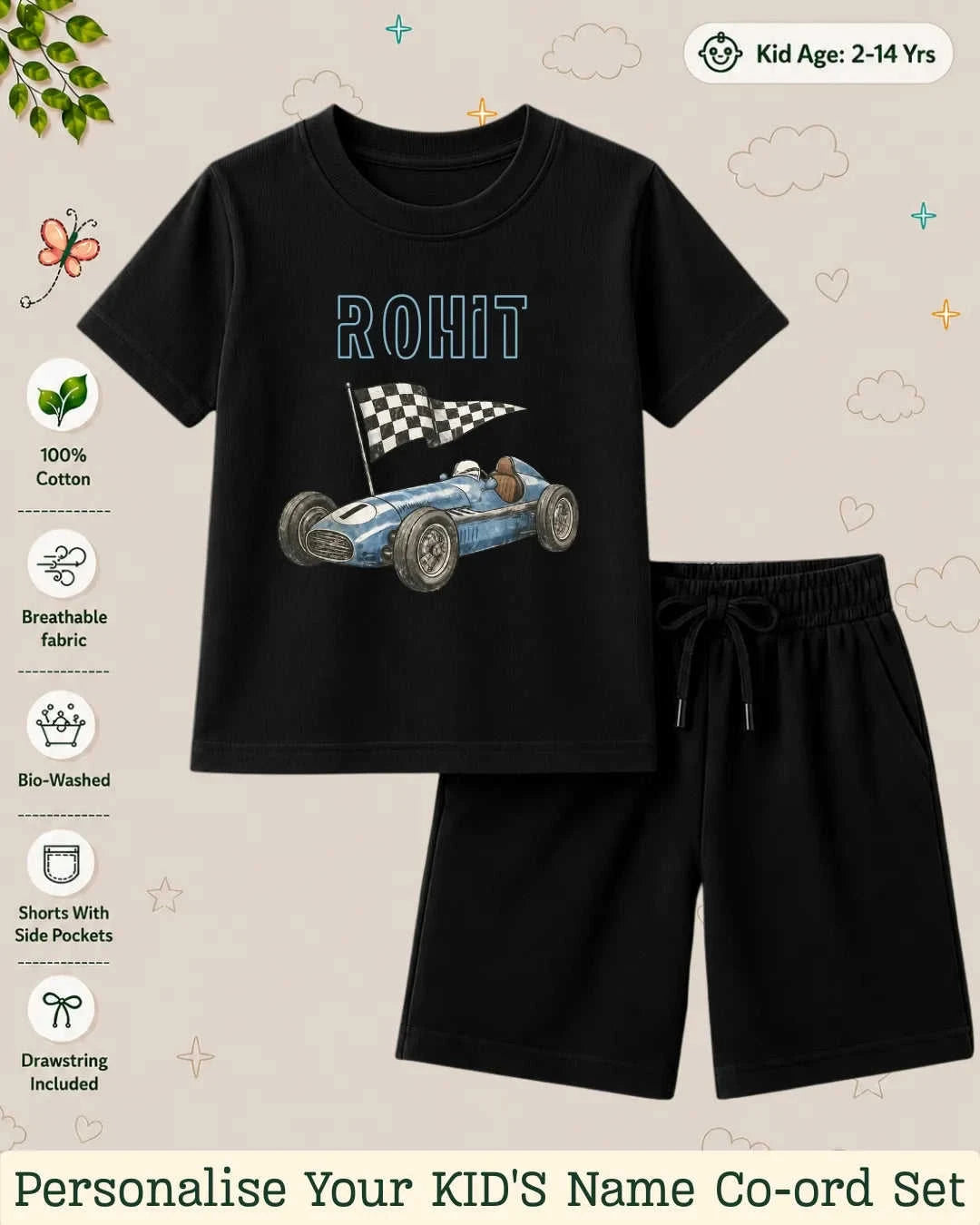 Custom Kid's Co-ord Set Swiftsoul