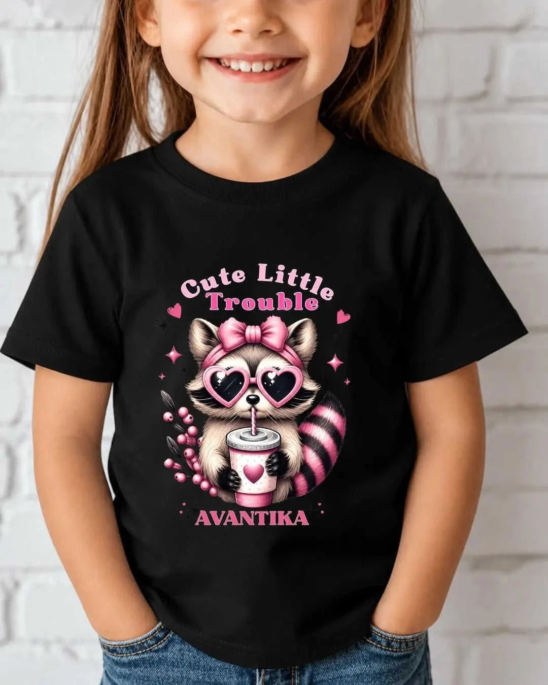 Custom Name Cute Character Kids Tee Swiftsoul 
