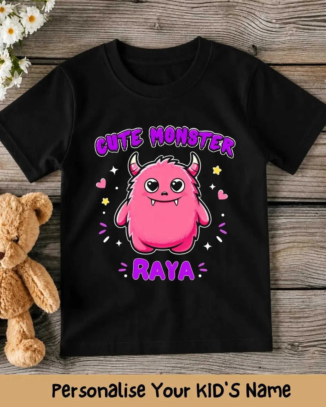 Custom Name Cute Character Kids Tee Swiftsoul 