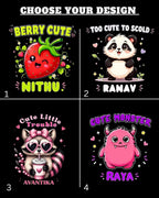 Custom Name Cute Character Kids Tee Swiftsoul 