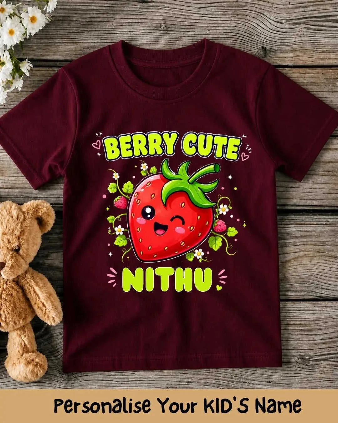 Custom Name Cute Character Kids Tee Swiftsoul 