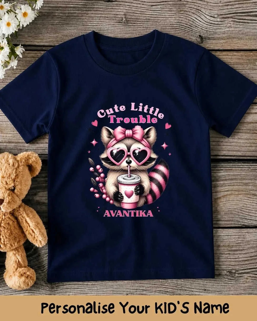 Custom Name Cute Character Kids Tee Swiftsoul 