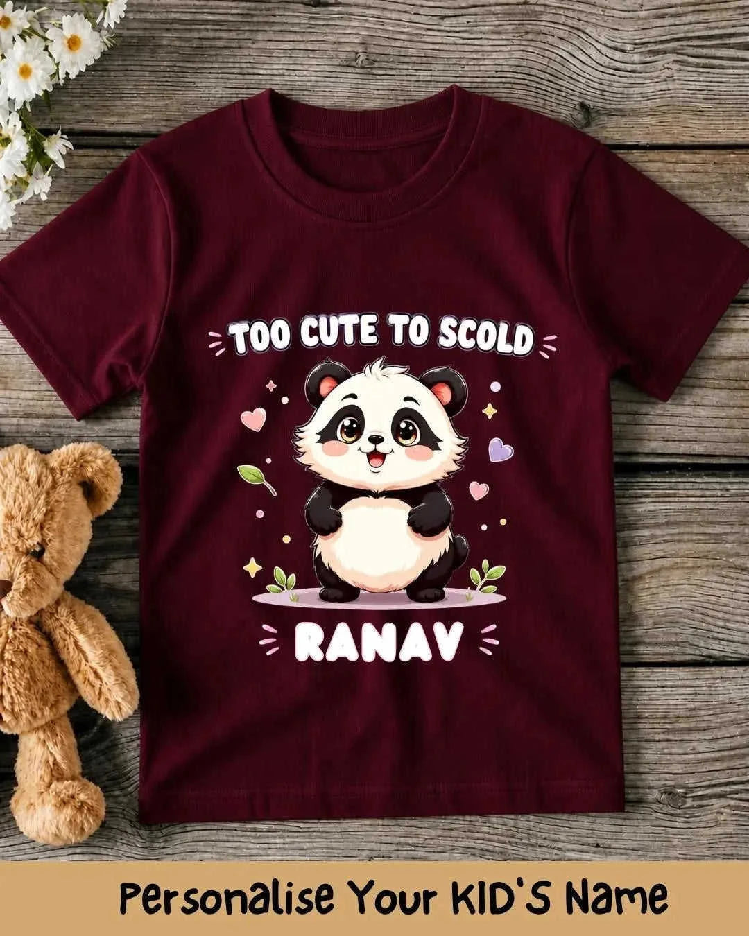 Custom Name Cute Character Kids Tee Swiftsoul