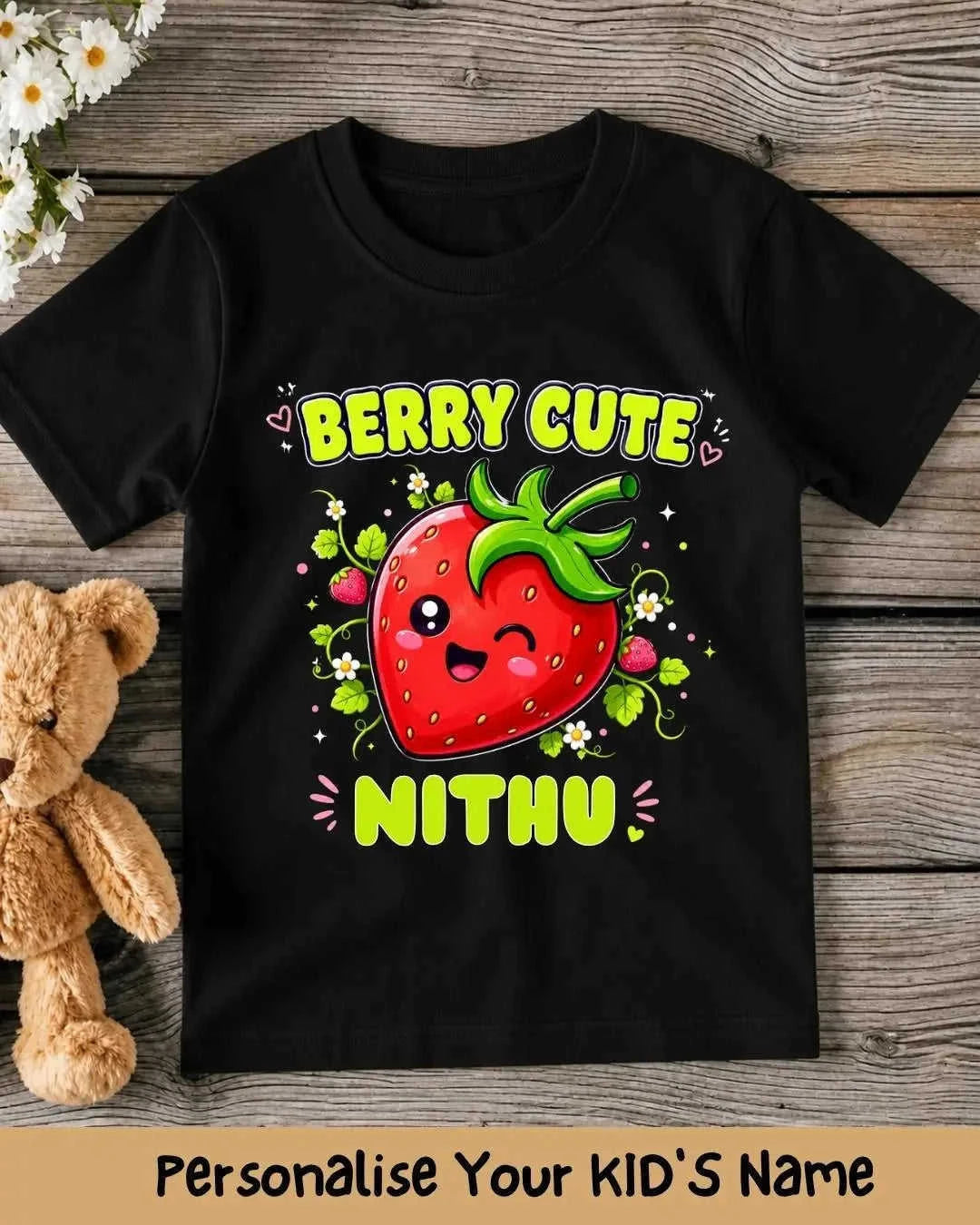 Custom Name Cute Character Kids Tee Swiftsoul