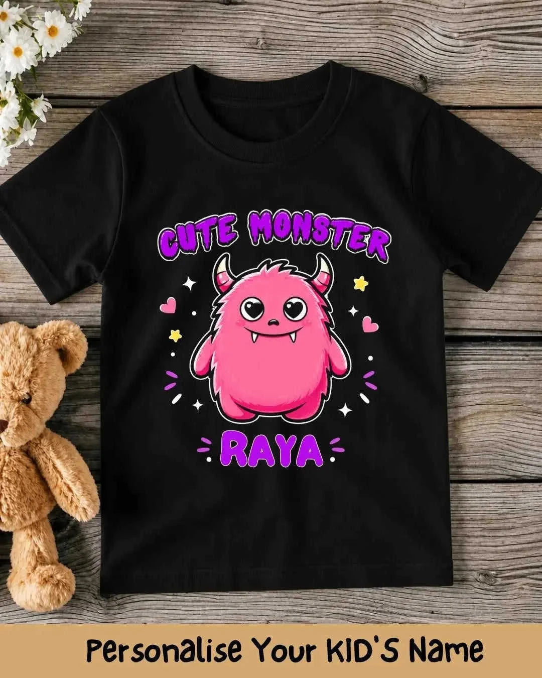 Custom Name Cute Character Kids Tee Swiftsoul
