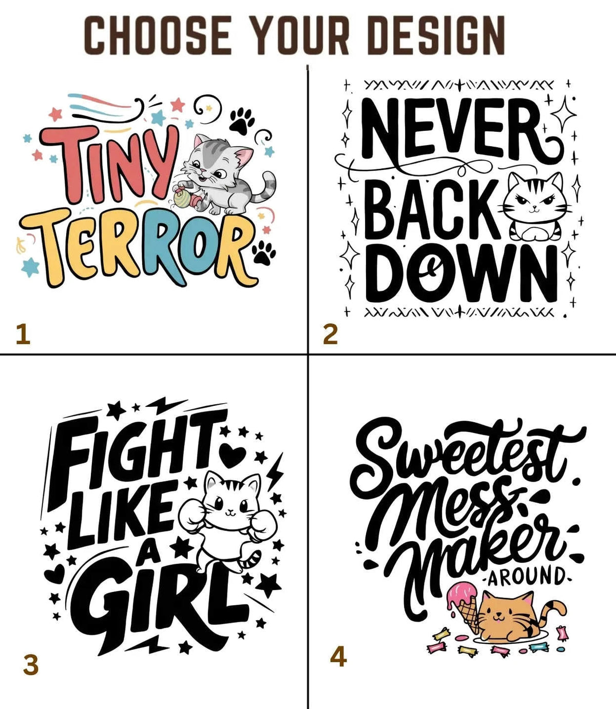 Cute Attitude Cat Kid Cotton Tee Swiftsoul