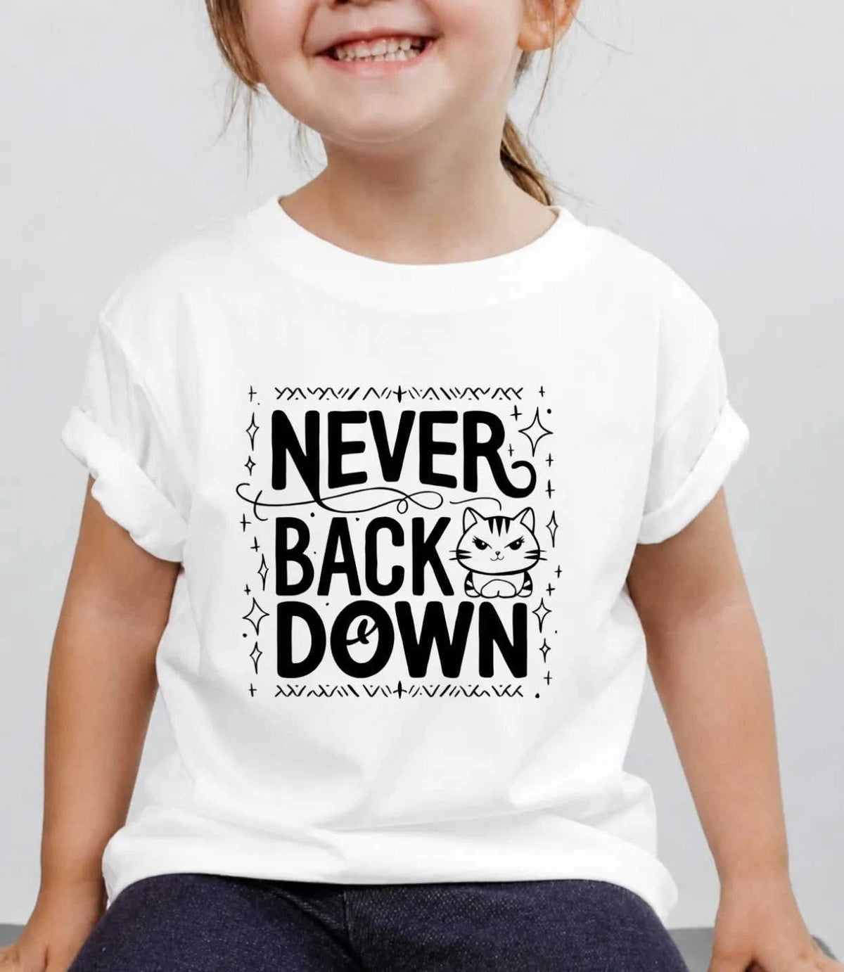 Cute Attitude Cat Kid Cotton Tee Swiftsoul