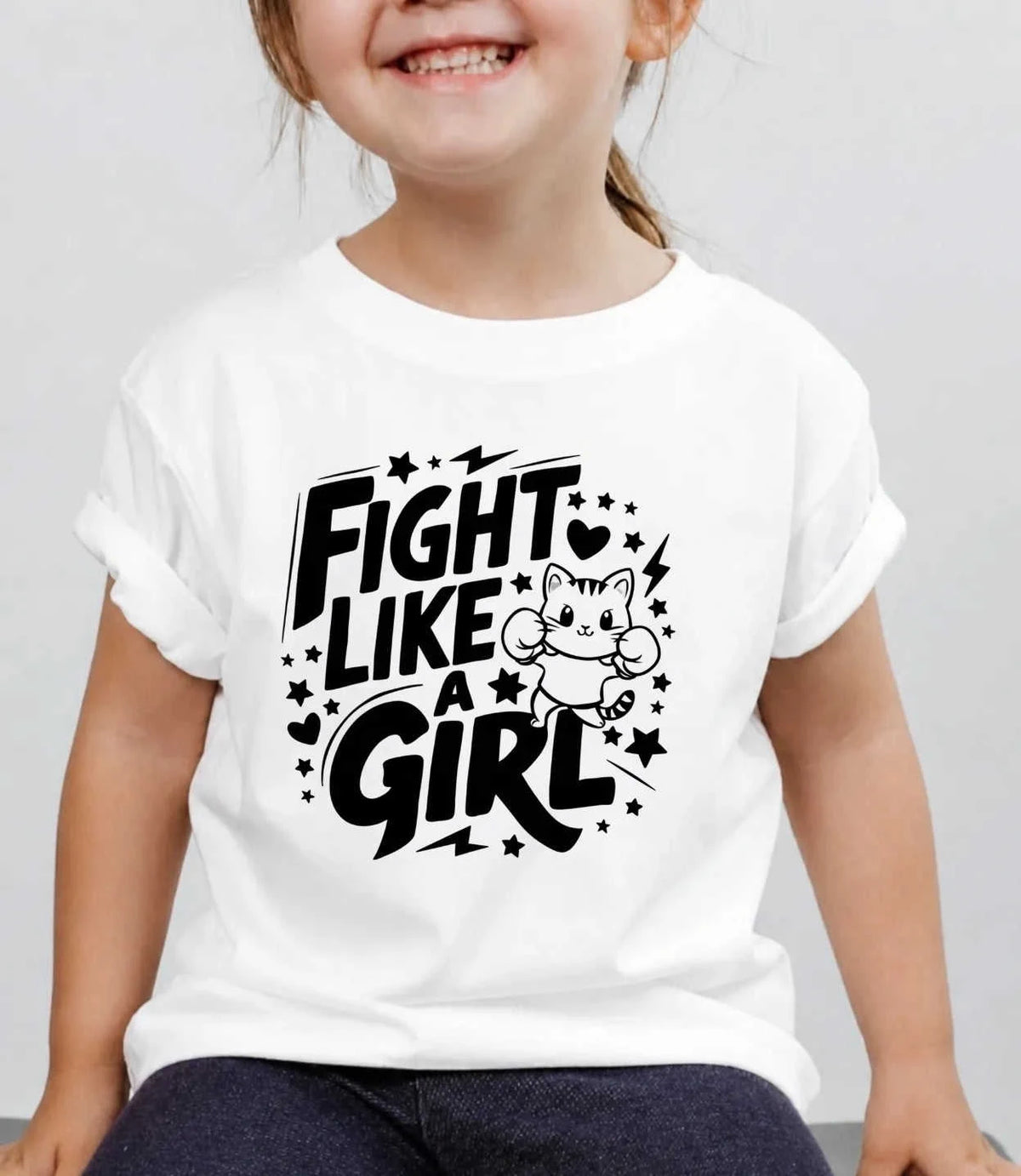 Cute Attitude Cat Kid Cotton Tee Swiftsoul