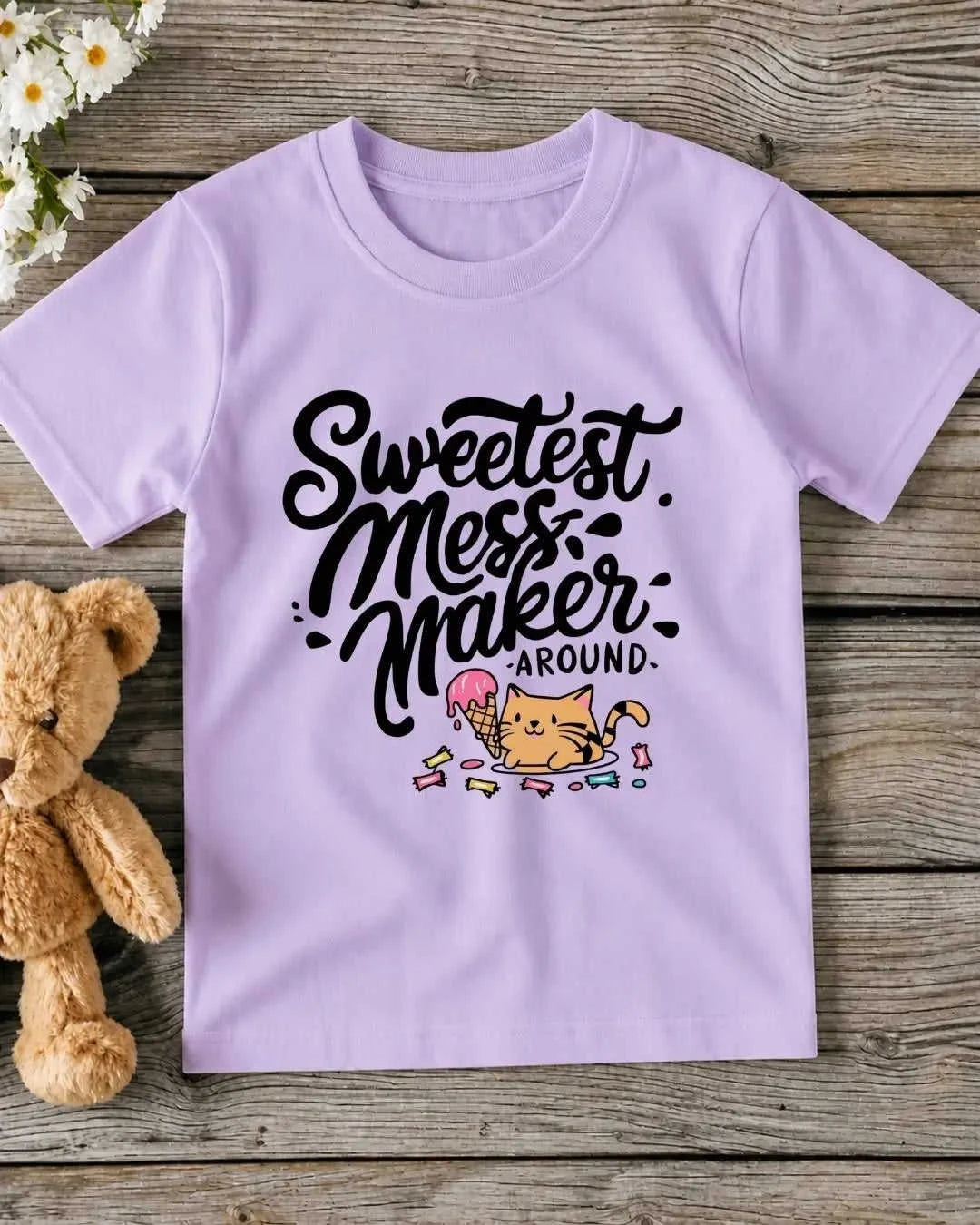Cute Attitude Cat Kid Cotton Tee Swiftsoul 