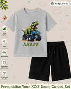 Dinosaur Custom Kid Co-ord Set Swiftsoul