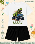 Dinosaur Custom Kid Co-ord Set Swiftsoul