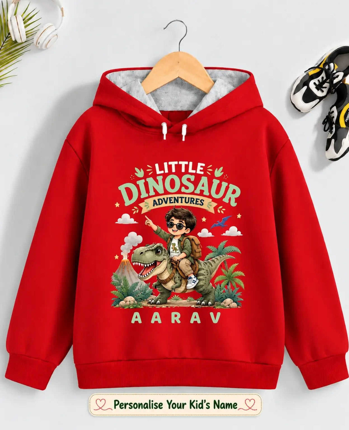 Dinosaur Custom Kid Cotton Tshirt & Hoodie Swiftsoul