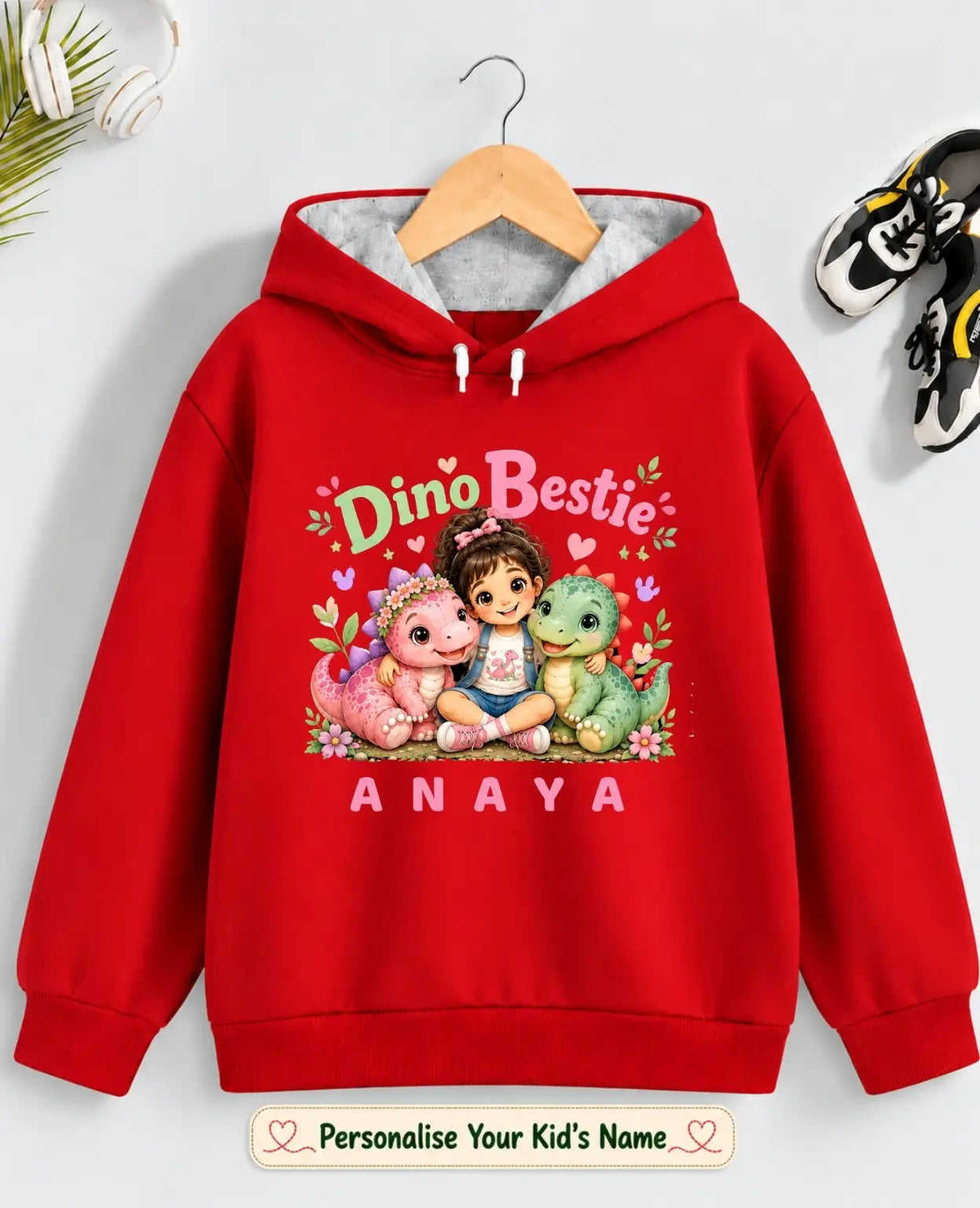 Dinosaur Custom Kid Cotton Tshirt & Hoodie Swiftsoul