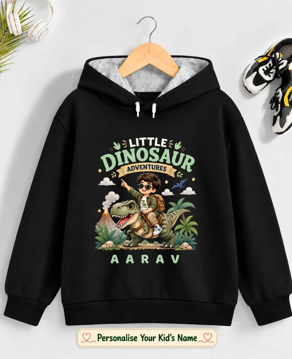 Dinosaur Custom Kid Cotton Tshirt & Hoodie Swiftsoul