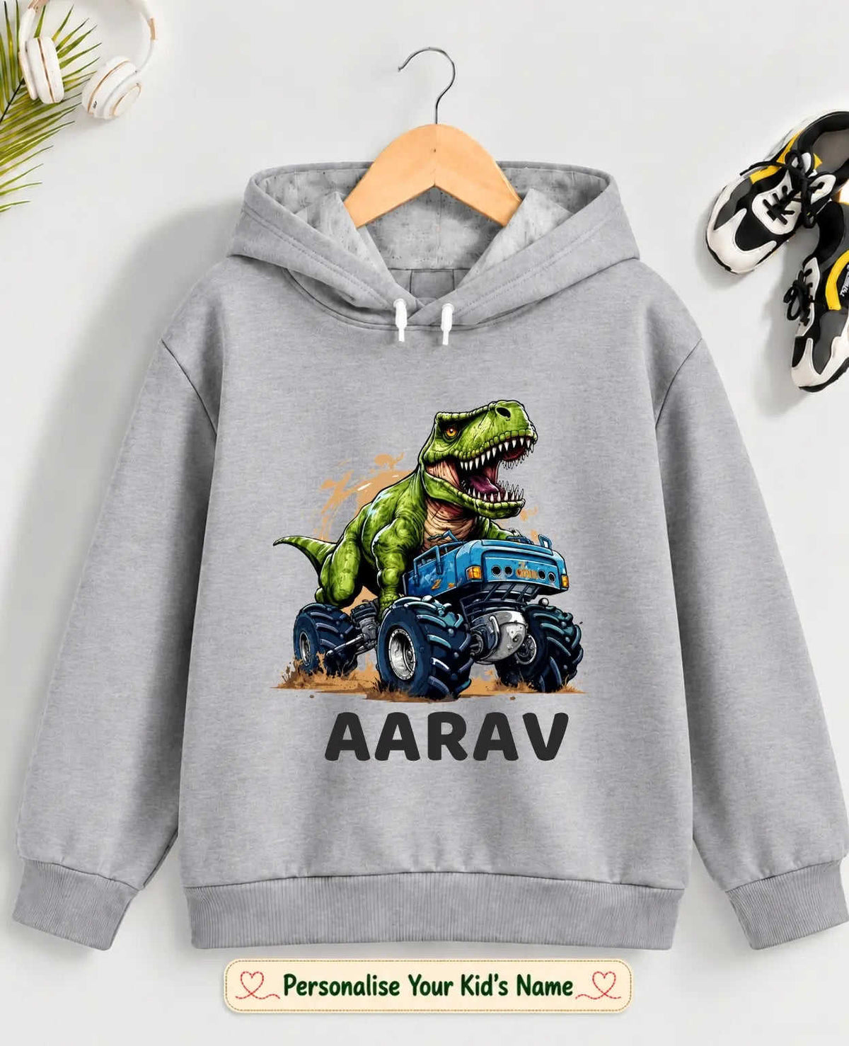 Dinosaur Custom Kid Cotton Tshirt & Hoodie Swiftsoul