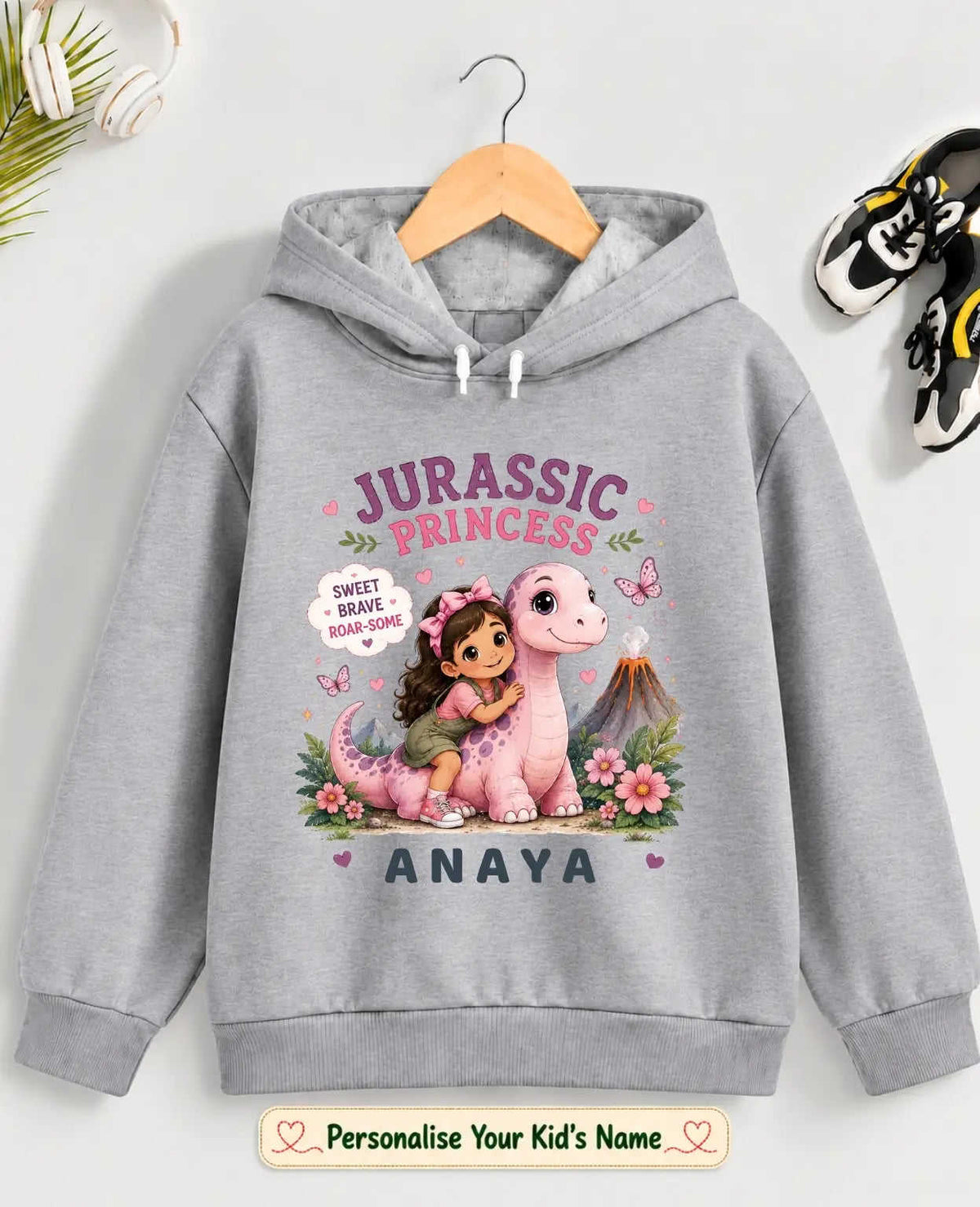 Dinosaur Custom Kid Cotton Tshirt & Hoodie Swiftsoul