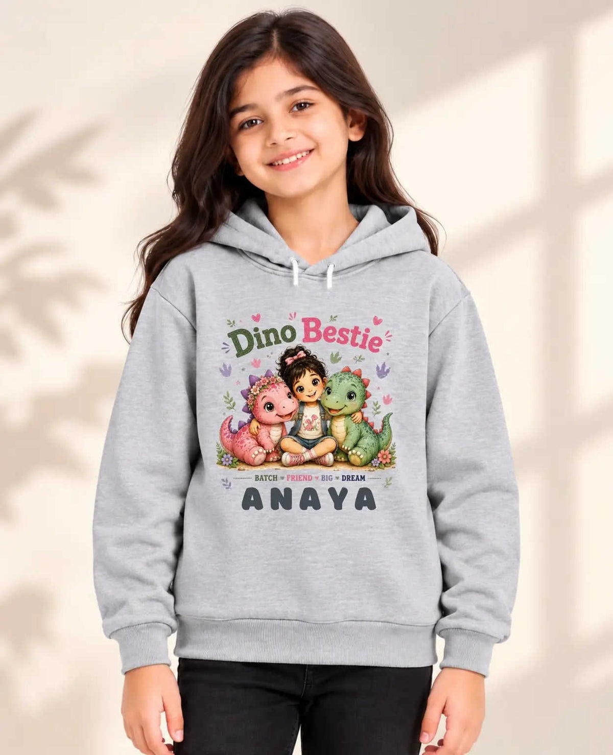 Dinosaur Custom Kid Cotton Tshirt & Hoodie Swiftsoul