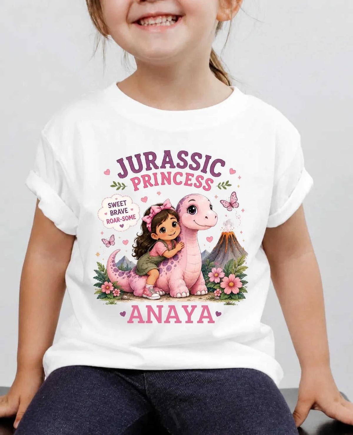 Dinosaur Custom Kid Cotton Tshirt Swiftsoul