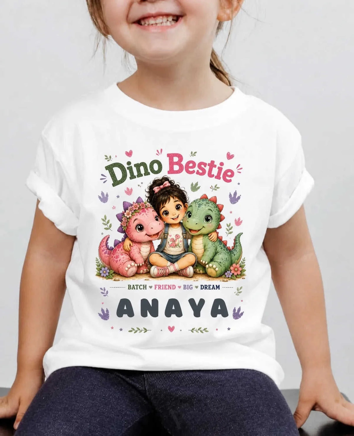 Dinosaur Custom Kid Cotton Tshirt Swiftsoul